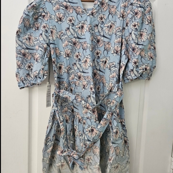 St. Roche Auberon V neck blue pink floral Midi dress sz 6 & 10 NWT - Picture 6 of 13